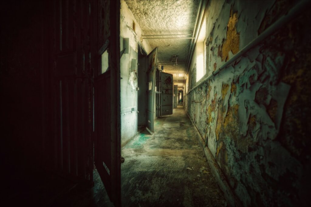 Illustrative corridor for the article on Soviet prison history; not the prison described